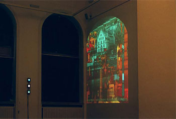 Caspar Stracke: 2001, three channel video installation - Goethe Institute, Budapest