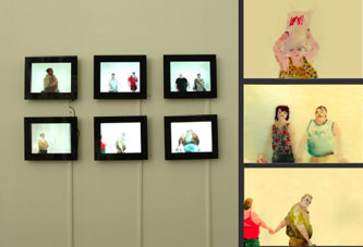 Eszter Szab: People, 2008/2009, 12 videos, electronic picture frames
