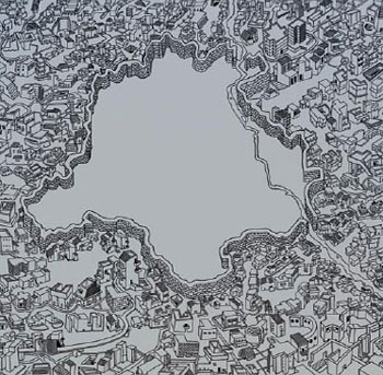 Gigi Scaria: Keep delhi clean, 2006, acrylic on canvas, 180x180 cm