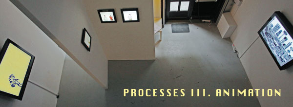 Videospace Gallery: Processes III. Animation - view into the exhibition Videospace Gallery: Processes III. Animation - view into the exhibition
